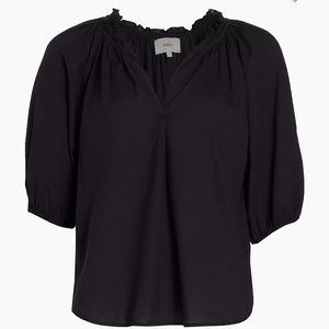 NWT XiRENA “Jules” Black cotton blouse, size small